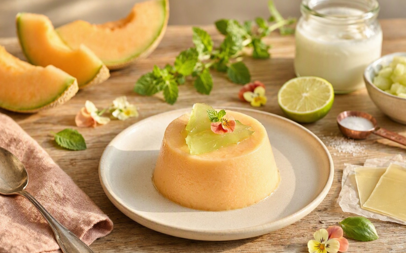 cách làm panna cotta dưa lưới